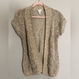 Valerie Bertinelli Beige Open Knit Cardigan. Size small.